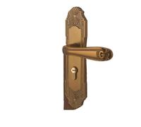 PEGGMZYX Serratura for porta in legno massello adatta for interni camera da letto, maniglia in ottone silenziosa