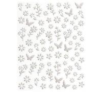Peggy Sage 3D Silver Stickers for Nails Flowers and Butterflies by Peggy sage