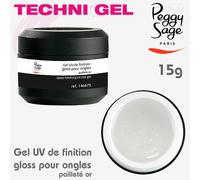 PEGGY SAGE Gel Da Rifinitura Gloss Unghie 146675 Trasparente Glitterato Or 15g