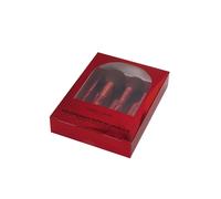 Peggy Sage Set Pennelli Make-Up, 4 Pezzi, Edizione Limitata per Viso e Occhi, Rosso Metallizzato