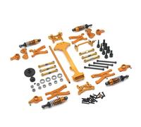 PEGGYLIN Adatto for WLtoys 1/18 A959 A949 A969 A979 K929 Parti di aggiornamento for Auto telecomandate, Modifica in Metallo, Set da 19 Pezzi(Gold)