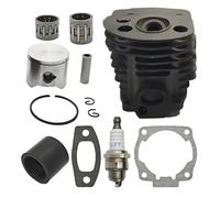 PEGGYLIN Kit Cilindro da 45 mm Adatto for Husqvarna 55 51 50, Cuscinetto pistone Testa, Guarnizione collettore di aspirazione, Motore for Motosega, Parti del Motore, Piastra Nikasil