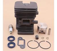 PEGGYLIN Kit Cilindro pistone da 37 mm Adatto for Stihl MS170 017 MS 170 Guarnizione marmitta Paraolio Cuscinetto Candela Motosega 1130 020 1204