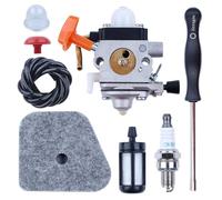 PEGGYLIN Kit Filtro Aria Linea Carburante carburatore Adatto for Stihl FS87 FS90 FS100 FS110 HT100 con Candela, cacciavite