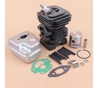 PEGGYLIN Kit Guarnizione Cilindro pistone marmitta da 39 mm Adatto for Motore Motosega Husqvarna 235 236 236E 240 240E Parti Motore Perno da 10 mm OEM 545050417
