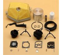 PEGGYLIN Kit Tappo Carburante, Filtro Aria, Asta dello Starter, pistone da 46 mm, Adatto for Motosega Husqvarna 55 EPA 55 EU1, 55 Rancher EPA, Parti del Motore.