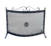PEGORARO Parascintille in ferro battuto a pannello curvo, 60xh.46 cm