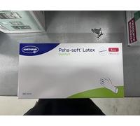 Peha-soft Lattex Comfort - Guanti da esame senza polvere, misura L, 100 pezzi