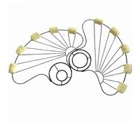 PEHHAH Fire Performance Tool - Ventole per danza del ventre, 5 stoppini, set da 2