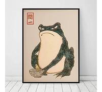 Pei-wall art Home Opere d'Arte 50x70 cm Senza Cornice Antico Vintage Matsumoto Rana Poster Stampa su Tela Giapponese Xilografia Stampa Brutto Rospo Wabi Sabi