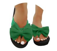 peiaclkde Pantofole estive da spiaggia da donna con supporto per arco plantare, sandali infradito da esterno lavabili antiscivolo con fiocco piattaforma zeppa sandalo fuga comfort calzature per le