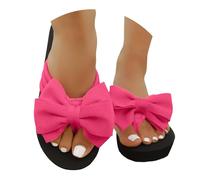 peiaclkde Pantofole estive da spiaggia da donna con supporto per arco plantare, sandali infradito da esterno lavabili antiscivolo con fiocco piattaforma zeppa sandalo fuga comfort calzature per le