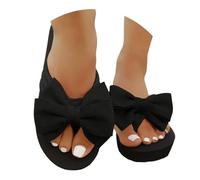 peiaclkde Pantofole estive da spiaggia da donna con supporto per arco plantare, sandali infradito da esterno lavabili antiscivolo con fiocco piattaforma zeppa sandalo fuga comfort calzature per le