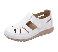 peiaclkde Sandali da donna con punta chiusa, sandali ortopedici da donna, con zeppa, sandali ortopedici per passeggiate all'aperto, scarpe estive alla moda, per vacanze, spiaggia, facili da fissare