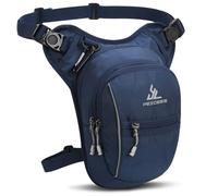 Peicees Marsupio da gamba per uomo, unisex, per attività all'aperto, per moto, moto, zaino a tracolla, blu scuro