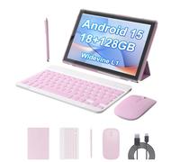PEICHENG Tablet Android 15.0 da 10 pollici, 18 GB di RAM+128 GB di ROM+2 TB espandibile, set di schede con tastiera/case/mouse/stilo, processore quad-core da 2,0 GHz, schermo HD 1280 * 800 IPS, 5G