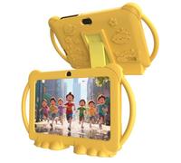 PEICHENG Tablet per bambini da 7 pollici, Android 12.0 per bambini, 4 GB di RAM, 32 GB ROM, schermo IPS Bluetooth, controllo parentale, doppia fotocamera, antiurto, per giochi educativi (giallo)