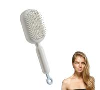 Peigne massant à coussin rétractable, brosse antistatique autonettoyante, poignée ergonomique, dents souples améliorées et coussin d'air facile à rincer, outil de coiffage pour tous types (C)