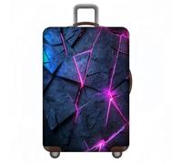 PEIHUODAN Copri Valigia Grande XL Elasticità Coprivaligia Stampa Geometrica 3D Media Piccola Copertura Protezione Valigia Impermeabile Facile Installare (Colore 3,L)