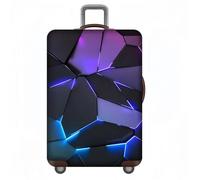 PEIHUODAN Copri Valigia Grande XL Elasticità Coprivaligia Stampa Geometrica 3D Media Piccola Copertura Protezione Valigia Impermeabile Facile Installare (Colore 1,L)