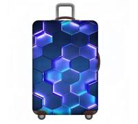 PEIHUODAN Copri Valigia Grande XL Elasticità Coprivaligia Stampa Geometrica 3D Media Piccola Copertura Protezione Valigia Impermeabile Facile Installare (Colore 4,L)