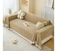 PEIHUODAN Copridivano 3 Posti Telo Copridivano, Coperta per Letto Singolo Oversize Coperta per Divano per Divano Arredamento per La Casa, Copriletto Antimacchia Telo Arredo (Brown,180x380cm)