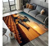 PEIHUODAN Rustico Tappeti in Stile Vintage, Pale Meccaniche E Trattori, Carpet Per Soggiorno E Camera Da Letto, Tappeto Decorativo Per La Sala Giochi Di Adolescenti E Bambini (Colore 1,50x80cm)