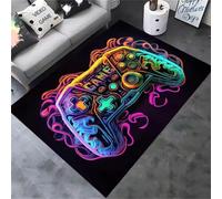 PEIHUODAN Tappet 3D Cool Visual Game, Tappeto Decorativo Modern Neon Graffiti Gaming, Carpet Essenziale Per Stanze Dei Giochi Dei Ragazzi E Dei Bambini, Soggiorni, Camere Da Letto (Colore 3,100x120cm)