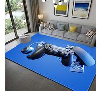 PEIHUODAN Tappeti per Bambini Salotto Gamer Ragazzo Adolescente Tappeto Antiscivolo per Camera da Letto Video Gioco Gaming Spruzzi di Acquerello Flanella Lavabile Tappetino Yoga (Blu,120 x 180 cm)