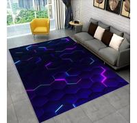 PEIHUODAN Tappeto Decorativo 3D Neon Visual Line, A Must-have Rug Per Le Stanze Dei Giochi Di Adolescenti E Bambini, Moderno Tappetino Da Gioco Per Soggiorno, Camera Da Letto (Colore 5,80x120cm)