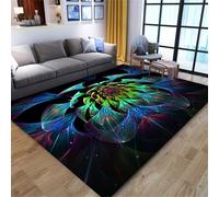 PEIHUODAN Tappeto Decorativo Floreale, Cyber Floreale Dall'aspetto Accattivante, Morbido Tappeto D'atmosfera, Adatto Il Soggiorno, La Camera Dei Bambini E Sala Giochi (Colore 1,100x120cm)