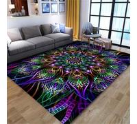 PEIHUODAN Tappeto Decorativo Floreale, Cyber Floreale Dall'aspetto Accattivante, Morbido Tappeto D'atmosfera, Adatto Il Soggiorno, La Camera Dei Bambini E Sala Giochi (Colore 2,120x160cm)
