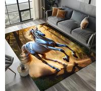 PEIHUODAN Tappeto Flaming Horse Game, Cool Tappete Decorativo 3D Con Cavallo, Tappeto D'atmosfera Per Adolescenti, Camere Da Letto Per Sale Giochi, Carpet Per Soggiorni E Cucine (Colore 3,160x230cm)