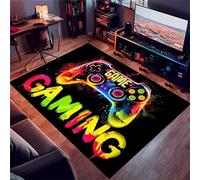 PEIHUODAN Tappeto per Giocatori con Maniglia 3D, Cool Graffiti Controller Area rug, Ragazze Ragazzi Camera Decorativa Gaming Floor Mat Adolescenti Bambini da Letto Soggiorno Carpet (Colour 1,50x80cm)