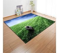 PEIHUODAN Tappeto Soggiorno Gioco Ragazzo Adolescente Camera da Letto Tappeto Antiscivolo Verde Campo da Calcio Gioco Graffiti Camera dei Bambini Decorazione Tappeti Lavabile (Verde A,70 x 140 cm)