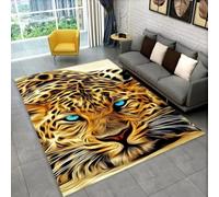 PEIHUODAN Zona Soggiorno Tappeti Di Grandi Dimensioni, Tappeto Con Fantastico Motivo 3D Che Raffigura Un Ghepardo E Una Iena, Morbido Decorativo Per Le Camere Dei Adolescenti (Colore 6,160x200cm)