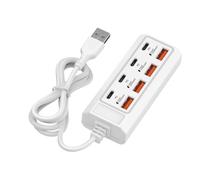 PEILINZE Adattatore di ricarica USB a 8 porte Tipo C Adattatore di ricarica da parete USB Multiport Ricarica rapida Presa da viaggio Telefono USB Pl