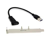 PEILINZE Adattatore per scheda madre del telaio del computer con viti USB A maschio a USB C femmina con staffa per installazione sicura e stabilità
