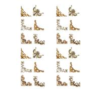 PEILINZE Adesivi angolari, 24 fogli/confezione, serie barocchi, adesivi di carta per scrapbooking, etichette per scrapbooking