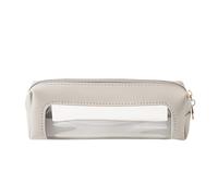 PEILINZE Astuccio per penne in poliuretano trasparente, impermeabile, multifunzionale, con cerniera, per cancelleria da viaggio, borsa organizer per cosmetici
