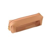 PEILINZE Astuccio per penne in poliuretano trasparente, impermeabile, multifunzionale, con cerniera, per cancelleria da viaggio, borsa organizer per cosmetici