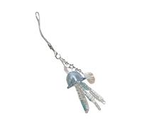 PEILINZE Charm per telefono con ciondolo a forma di medusa, fatto a mano, con perline, accessorio alla moda per ragazze, accessorio alla moda per cellulari da donna alla moda