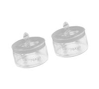 PEILINZE Confezione da 2 bottiglie in vetro borosilicato 70 x 40 mm, design piatto per uso in laboratorio e riparazione orologi con ampia apertura