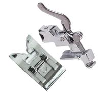 PEILINZE Confezione da 2 piedini in metallo per trapuntatura e adattatori per macchine da cucire domestiche