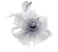 PEILINZE Copricapo piumato da donna, cappello a rete, fascia per capelli, fascia per capelli, accessori per matrimoni, fascia piumata, cappello per feste