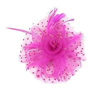 PEILINZE Copricapo piumato da donna, cappello a rete, fascia per capelli, fascia per capelli, accessori per matrimoni, fascia piumata, cappello per feste