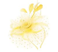 PEILINZE Copricapo piumato da donna, cappello a rete, fascia per capelli, fascia per capelli, accessori per matrimoni, fascia piumata, cappello per feste