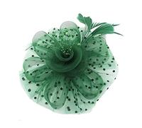 PEILINZE Copricapo piumato da donna, cappello a rete, fascia per capelli, fascia per capelli, accessori per matrimoni, fascia piumata, cappello per feste