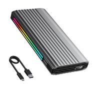 PEILINZE Custodia per disco solido NVME ad alta velocità da 10 Gbps, USB3.1 Gen 2 unità a stati solidi custodia esterna ARGB Light