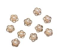 PEILINZE Elegante spilla con perle per abbigliamento, chiusura sicura con design in lega liscia, accessorio alla moda